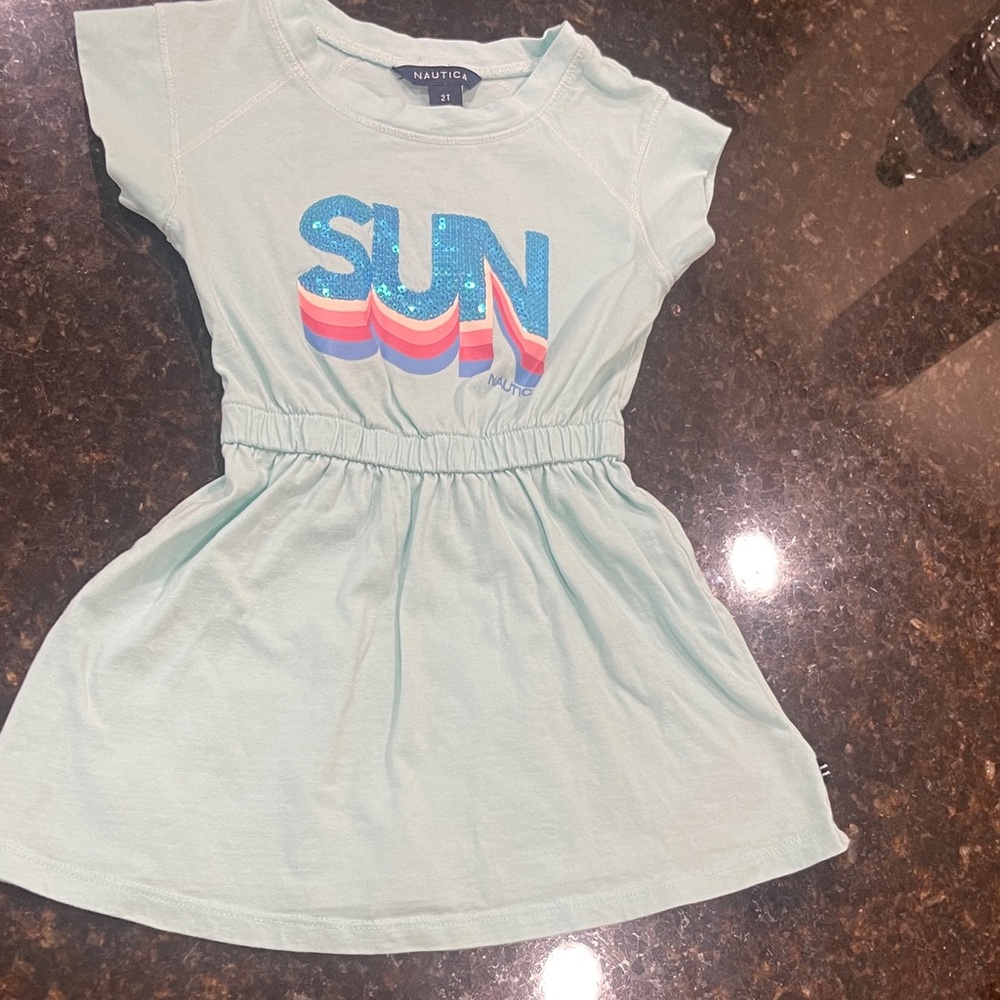 Nautica Mint Green  'SUN' Graphic Dress